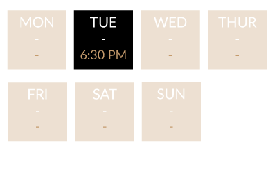 Class dates at Revolve Fitness
