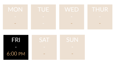 Class dates at Revolve Fitness