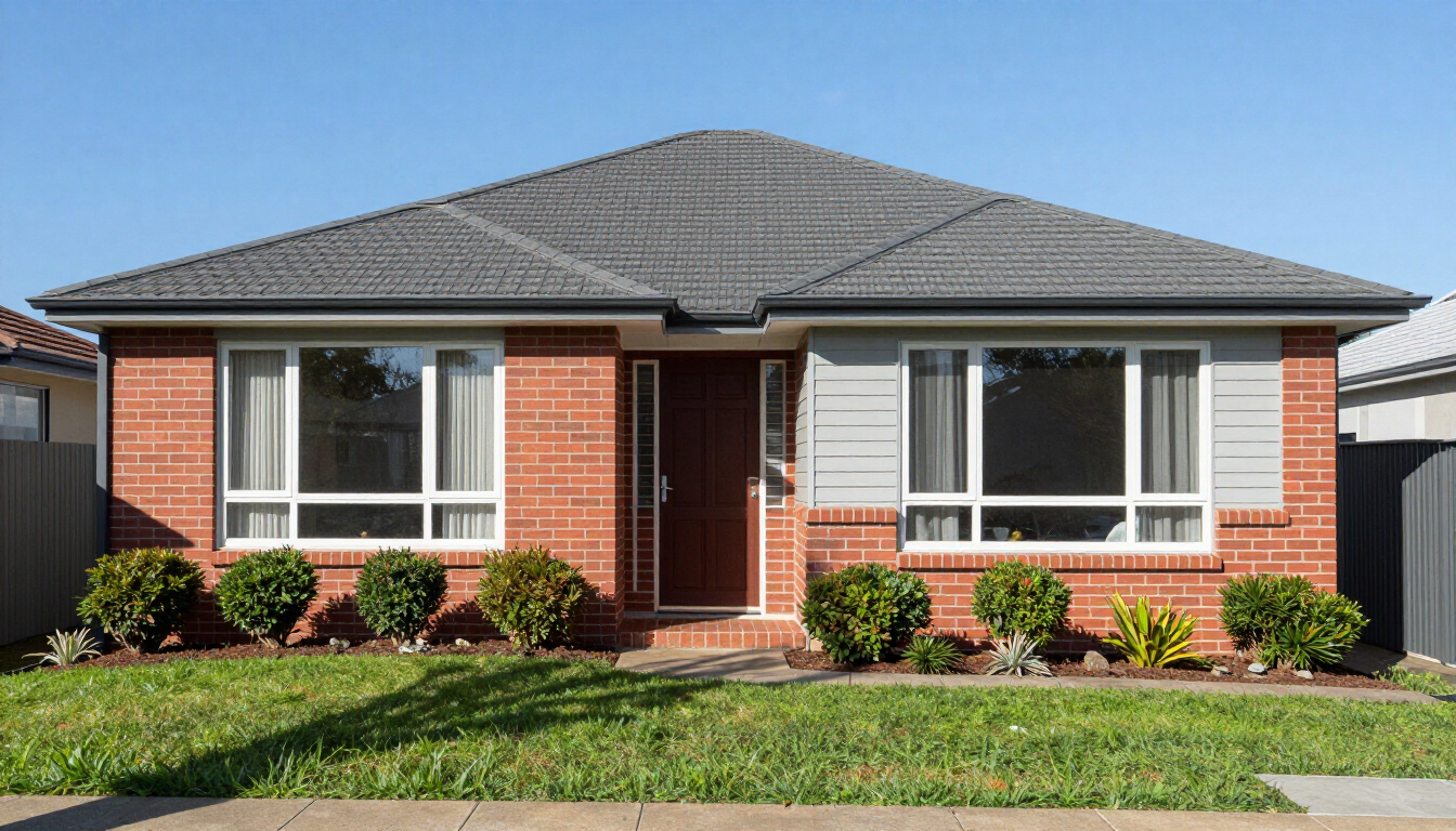 A clean home exterior ready for a fresh coat of paint