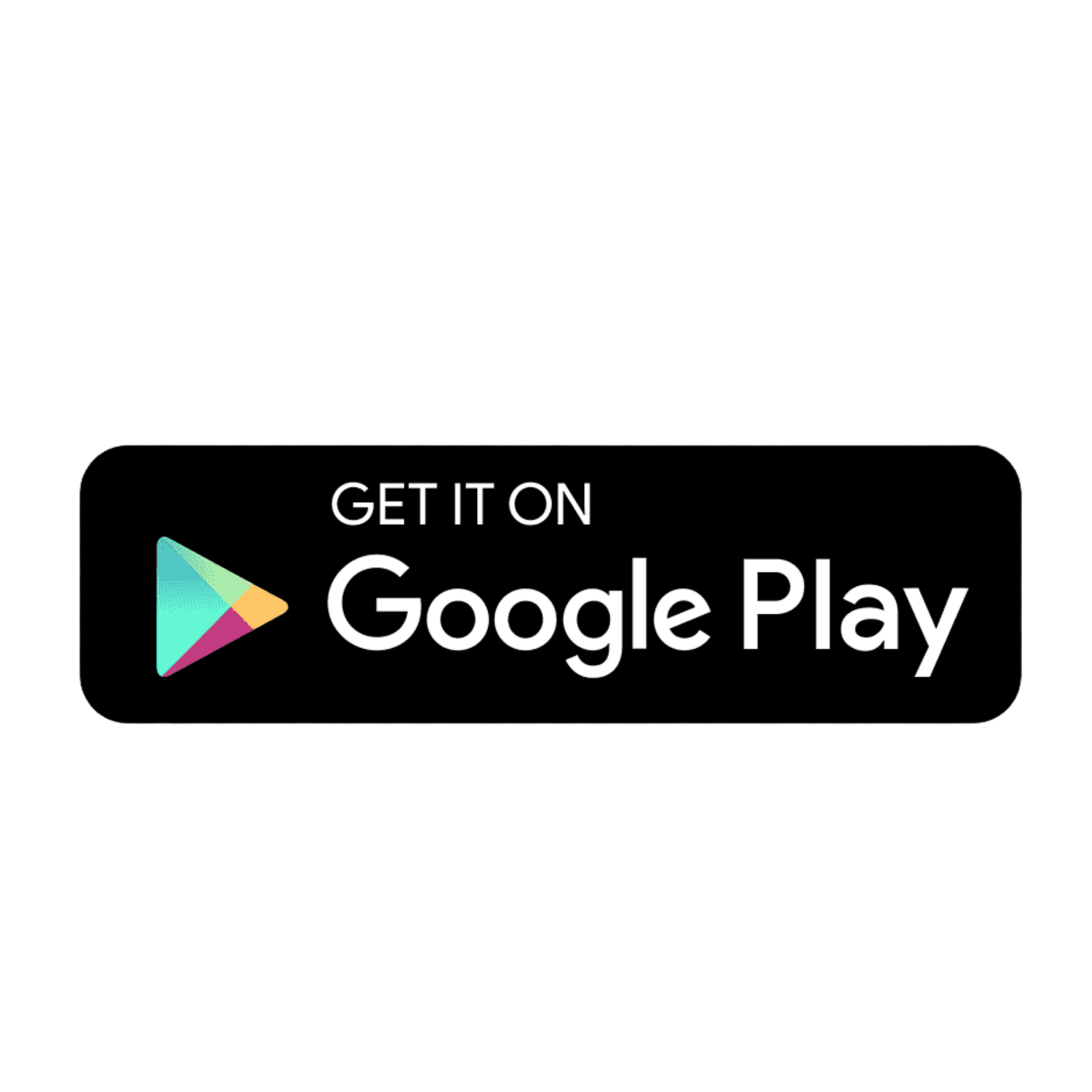 Get it on Google Play badge with multicolor Play icon on black background