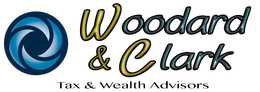 The logo for woodard & clark tax and wealth advisors