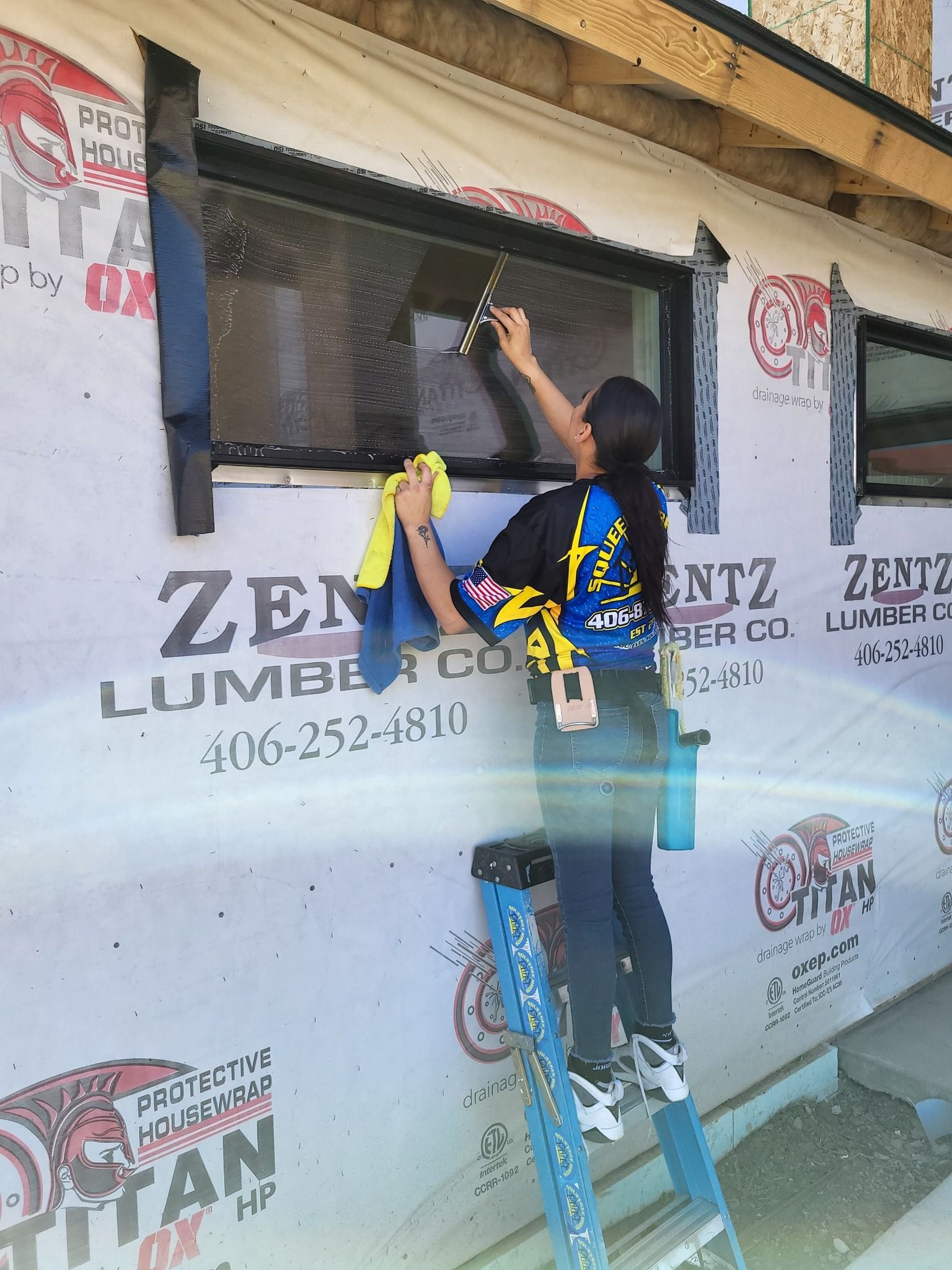 HVAC tech working in house