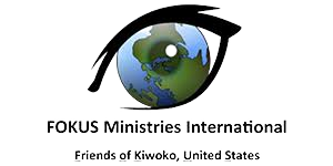 A logo for fokus ministries international friends of kiwoko , united states