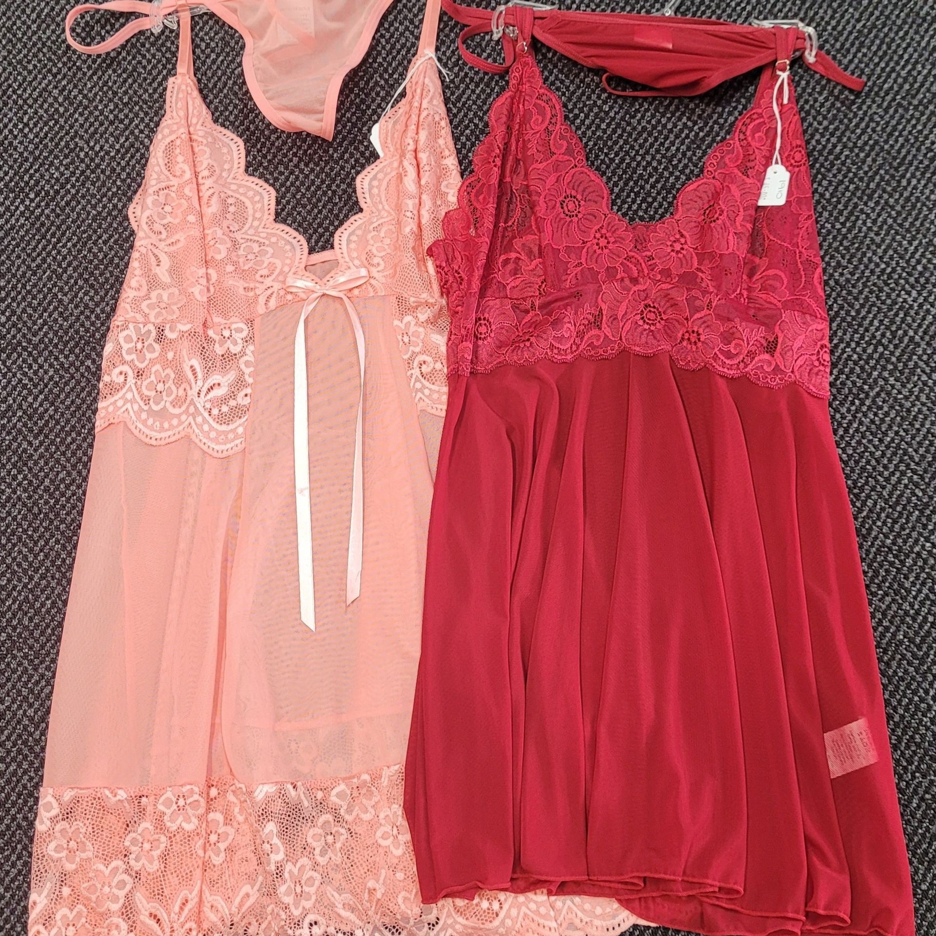 Two Lingerie Sets: One Pink, One Red — Shona's Lingerie in Rasmussen, QLD