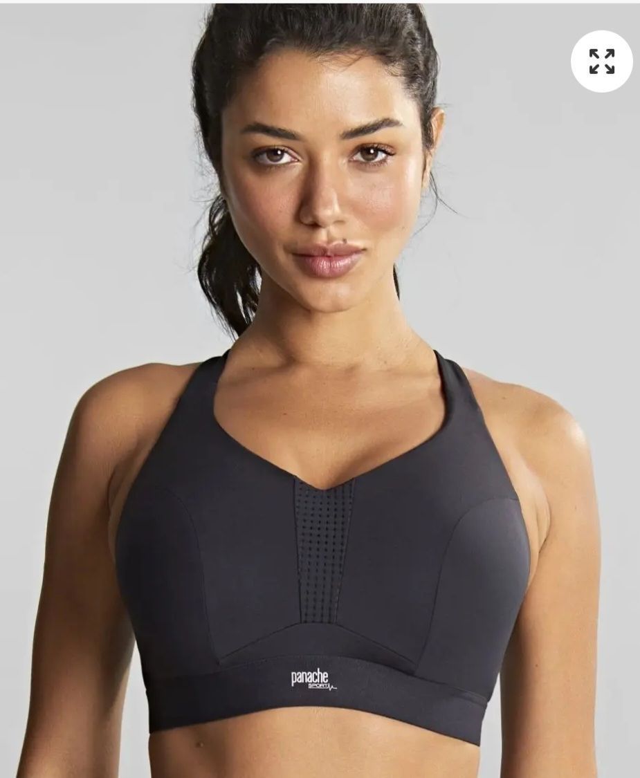 Woman Wearing a Black Sports Bra, Looking at the Camera — Shona's Lingerie in Hermit Park, QLD