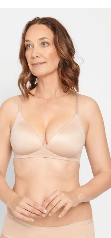 Woman in Nude-coloured Bra and Underwear, Looking Slightly to the Side — Shona's Lingerie in Hermit Park, QLD