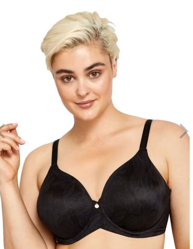 Woman Wearing a Black Bra With Short Blond Hair — Shona's Lingerie in Hermit Park, QLD