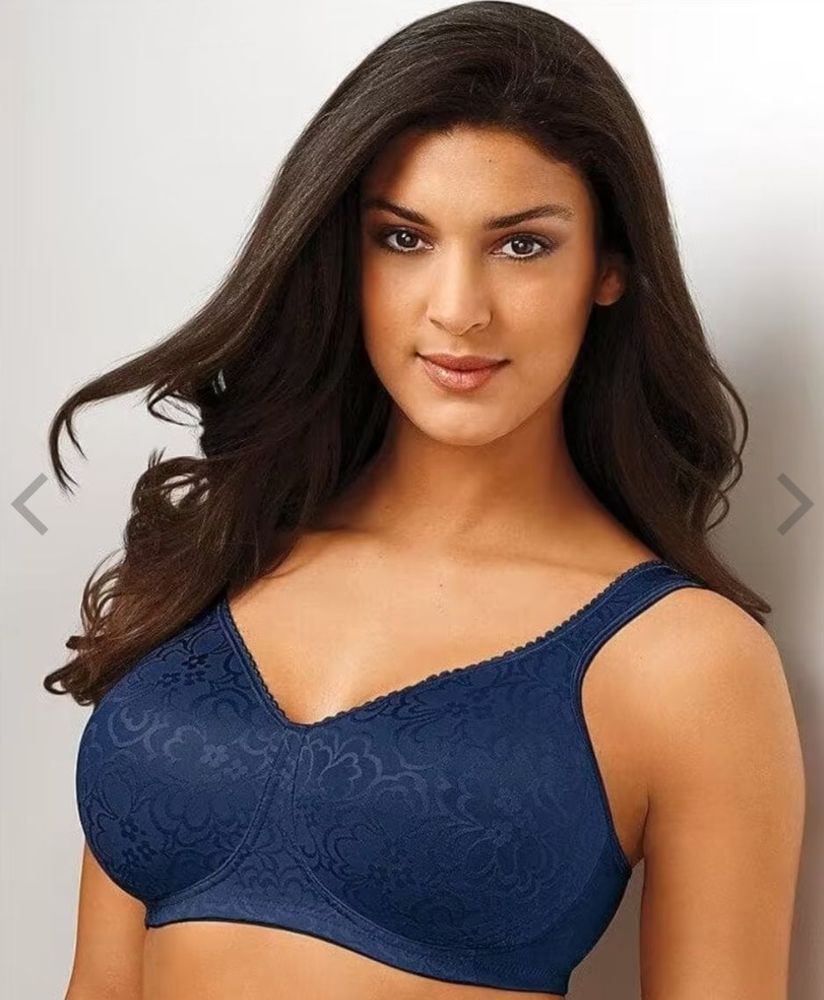 Woman Wearing a Navy Blue Bra, Gazing at the Camera — Shona's Lingerie in Hermit Park, QLD