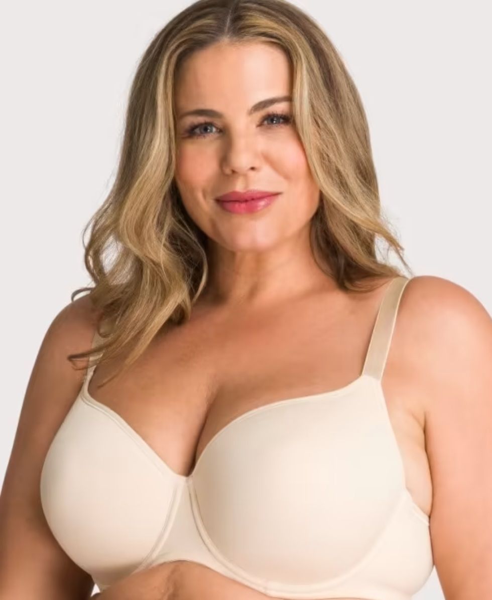 Woman in a Beige Bra, Smiling, Looking at the Viewer — Shona's Lingerie in Hermit Park, QLD