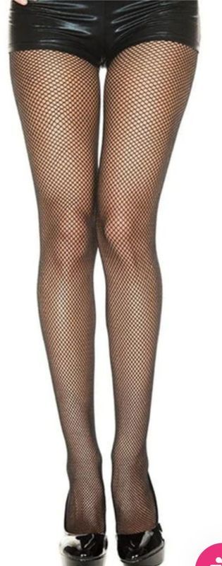Woman's Legs in Black Fishnet Stockings and Black Platform Heels — Shona's Lingerie in Hermit Park, QLD