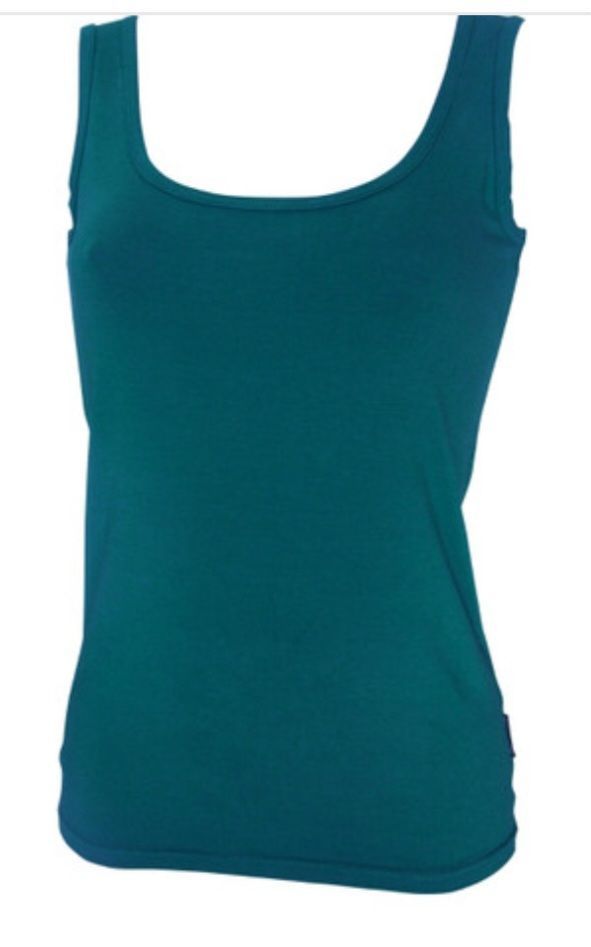 Teal Tank Top With Scoop Neck — Shona's Lingerie in Hermit Park, QLD