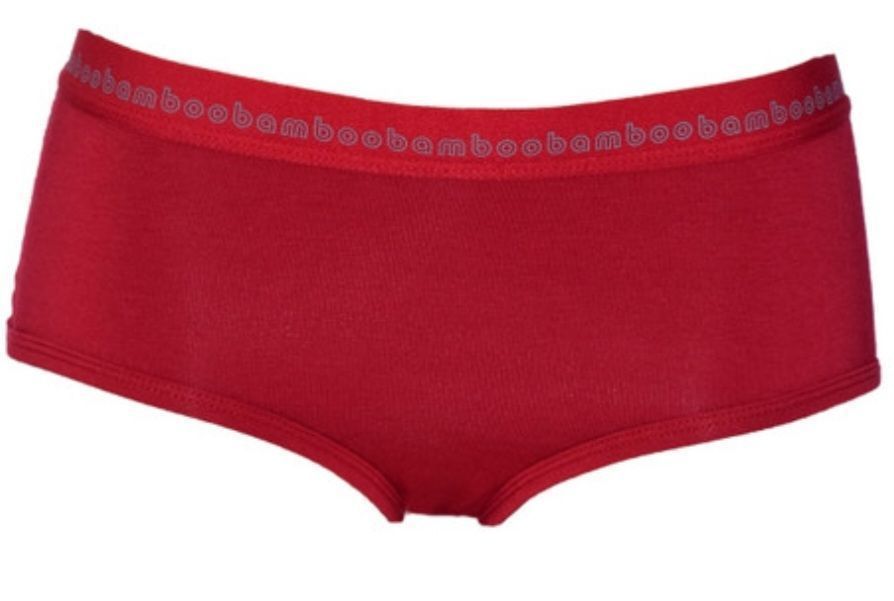 Red Boy-short Underwear With a Gray — Shona's Lingerie in Hermit Park, QLD