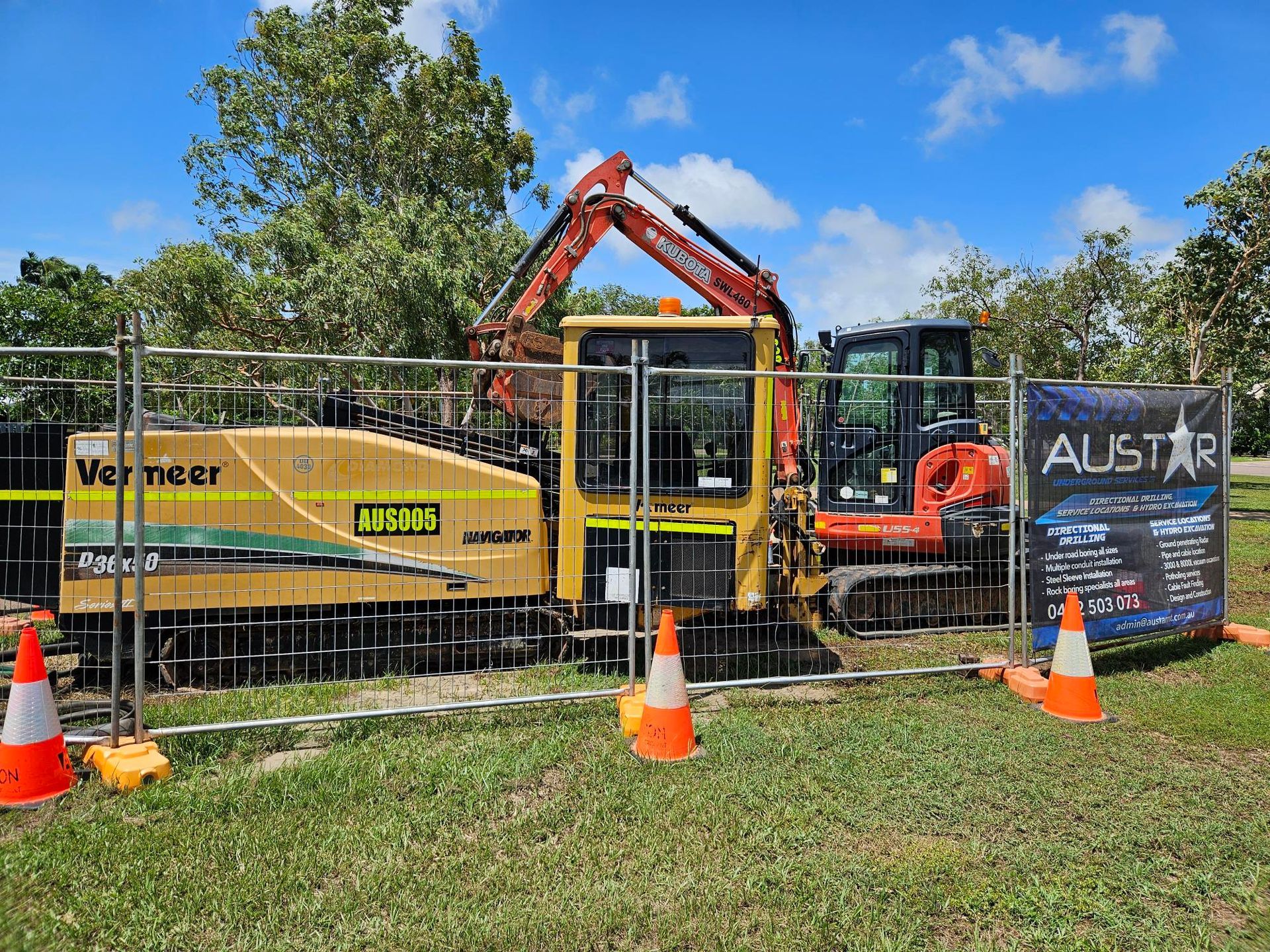 Austar Underground Services Excavator for Drilling — Austar Underground Services in Girraween, NT