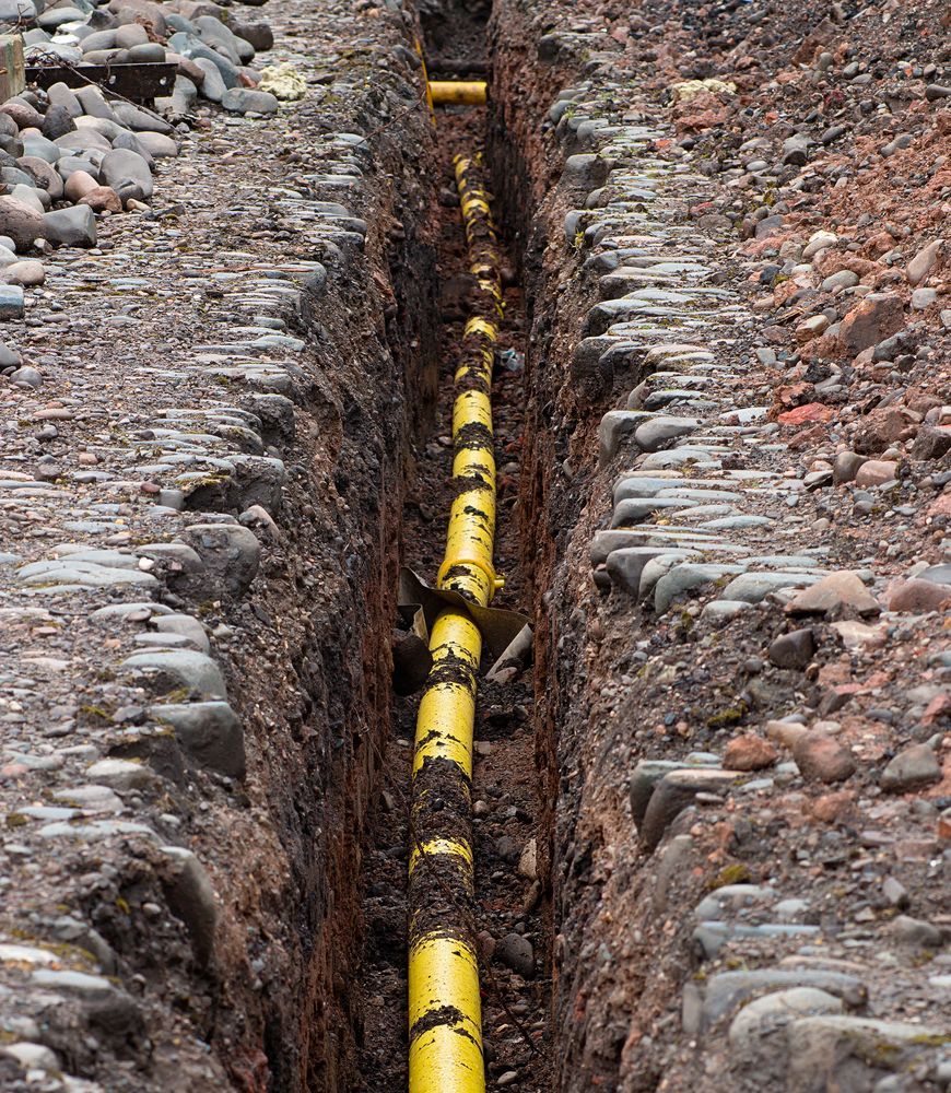 Underground Services Yellow Gas Polyethylene Pipe — Austar Underground Services in Katherine, NT