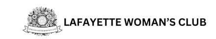 A black and white logo for lafayette woman 's club