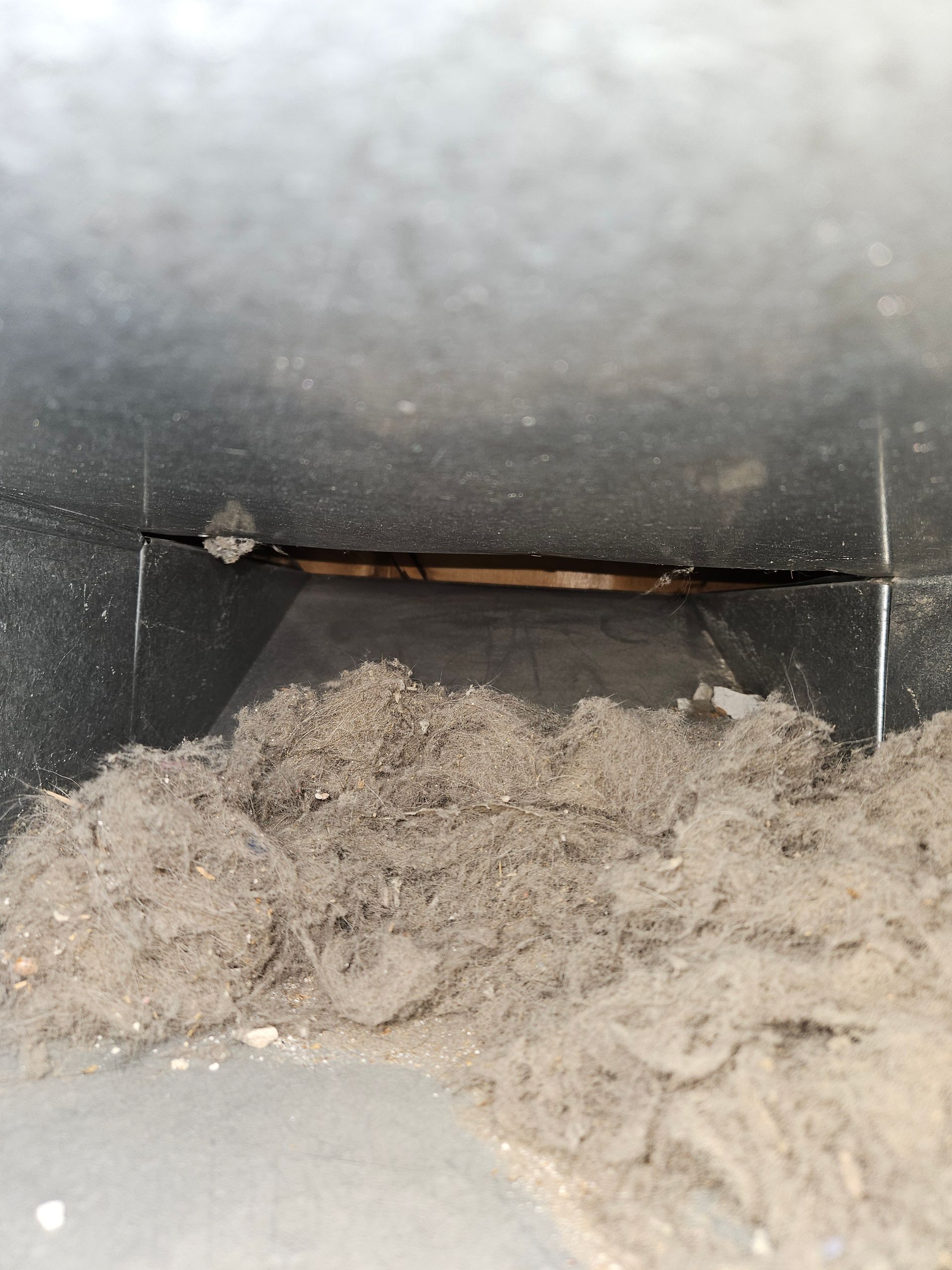 Very dirty duct work in Madison, Wisconsin