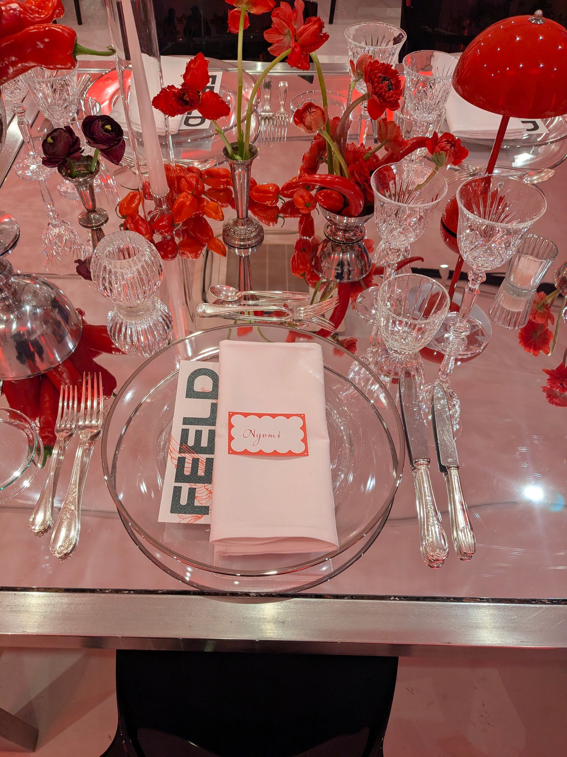 Example of a place card style at an event