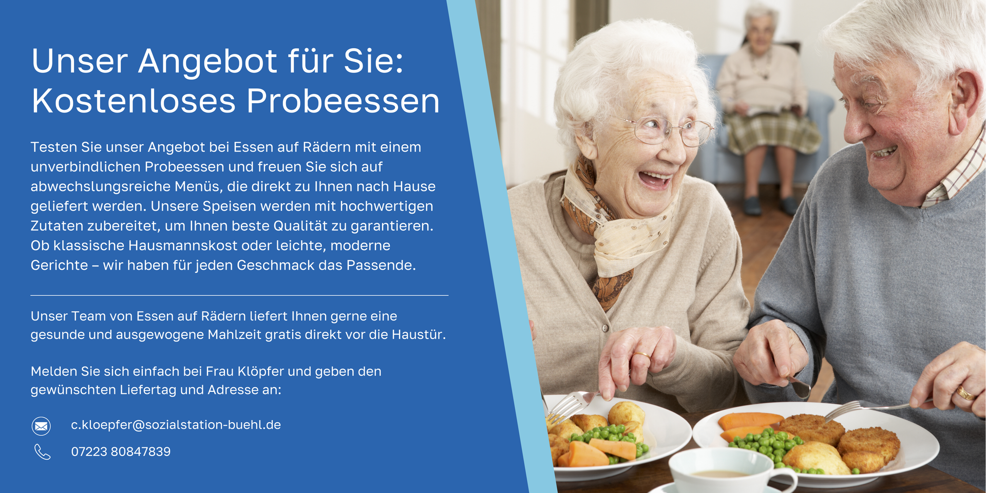 Kostenloses Probeessen bei Essen auf Rädern