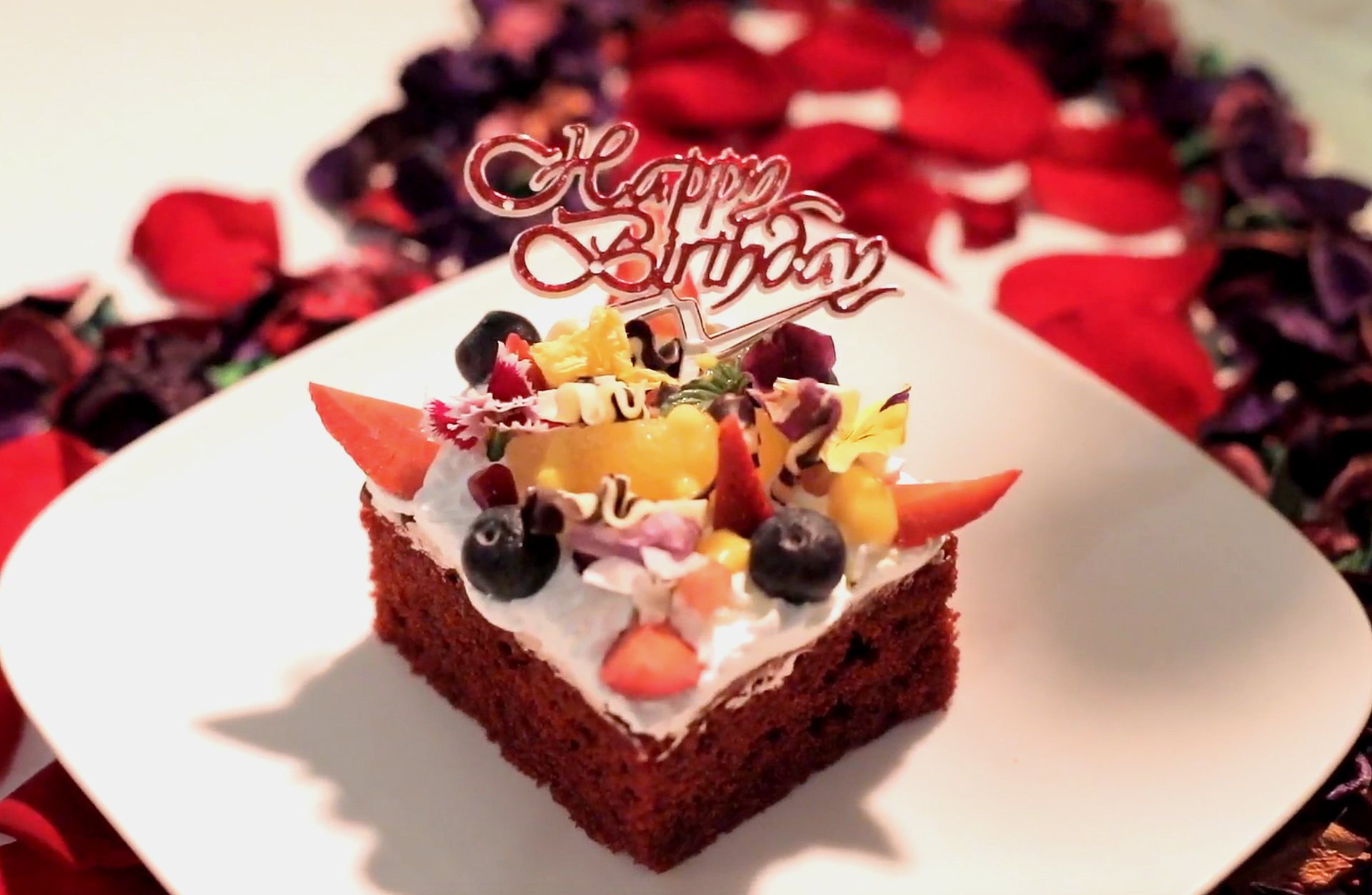 Birthday anniversary cake for two — I Love You Darling dinner at Suffolk House Penang