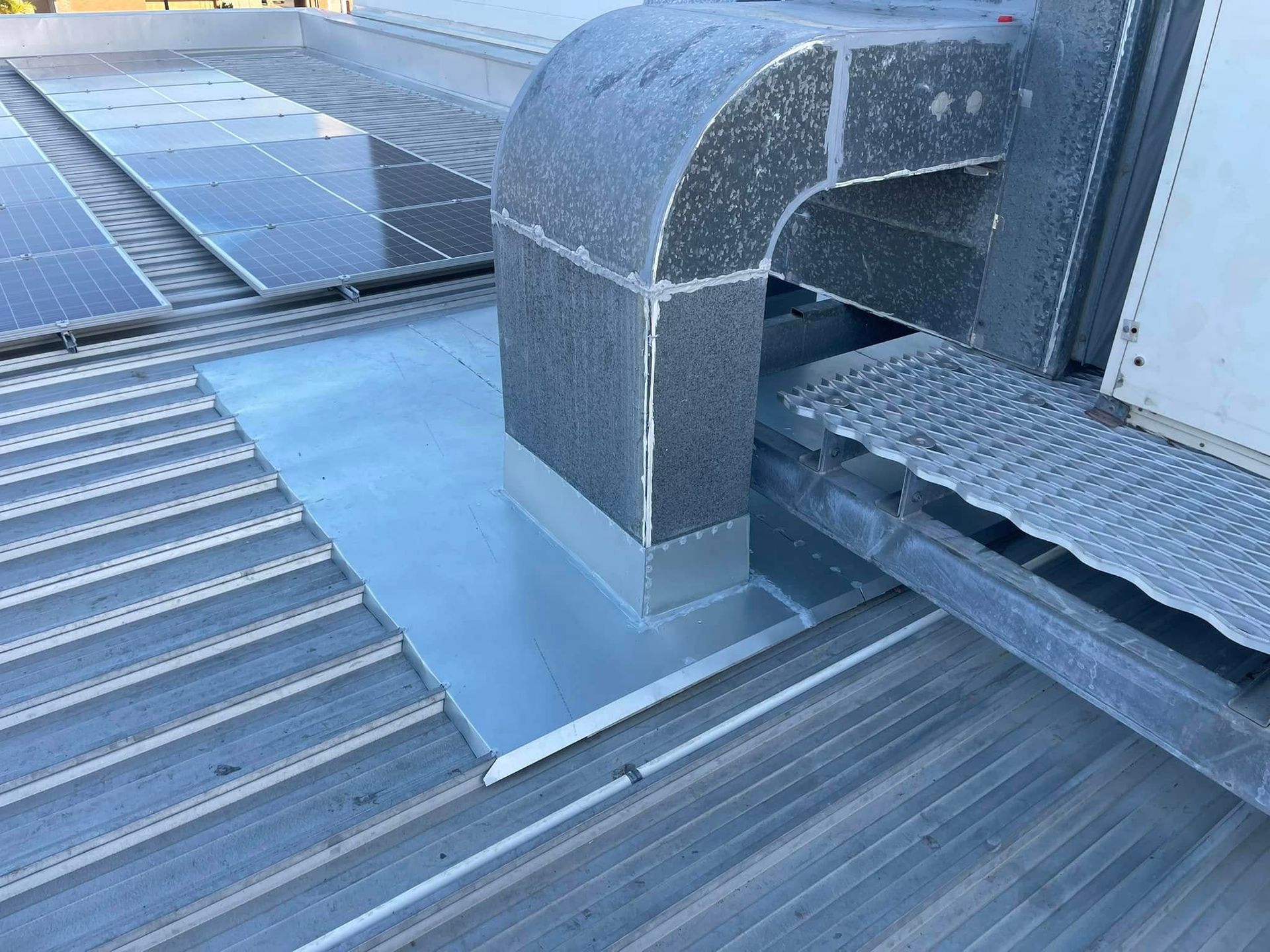 Gutter on a Roof With Debris and Leaf Guards — Hales Plumbing & Roofing In Yeppoon, QLD