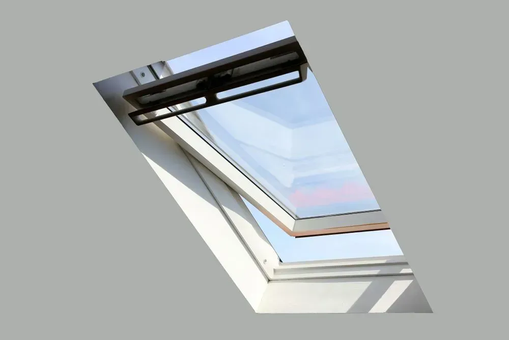 A Skylight Is Open On The Roof Of A House — Roofer in Toowoomba, QLD