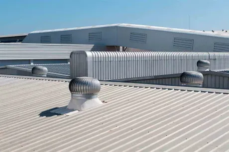 A Close Up Of A Roof With Snow Guards On It — Roofer in Toowoomba, QLD
