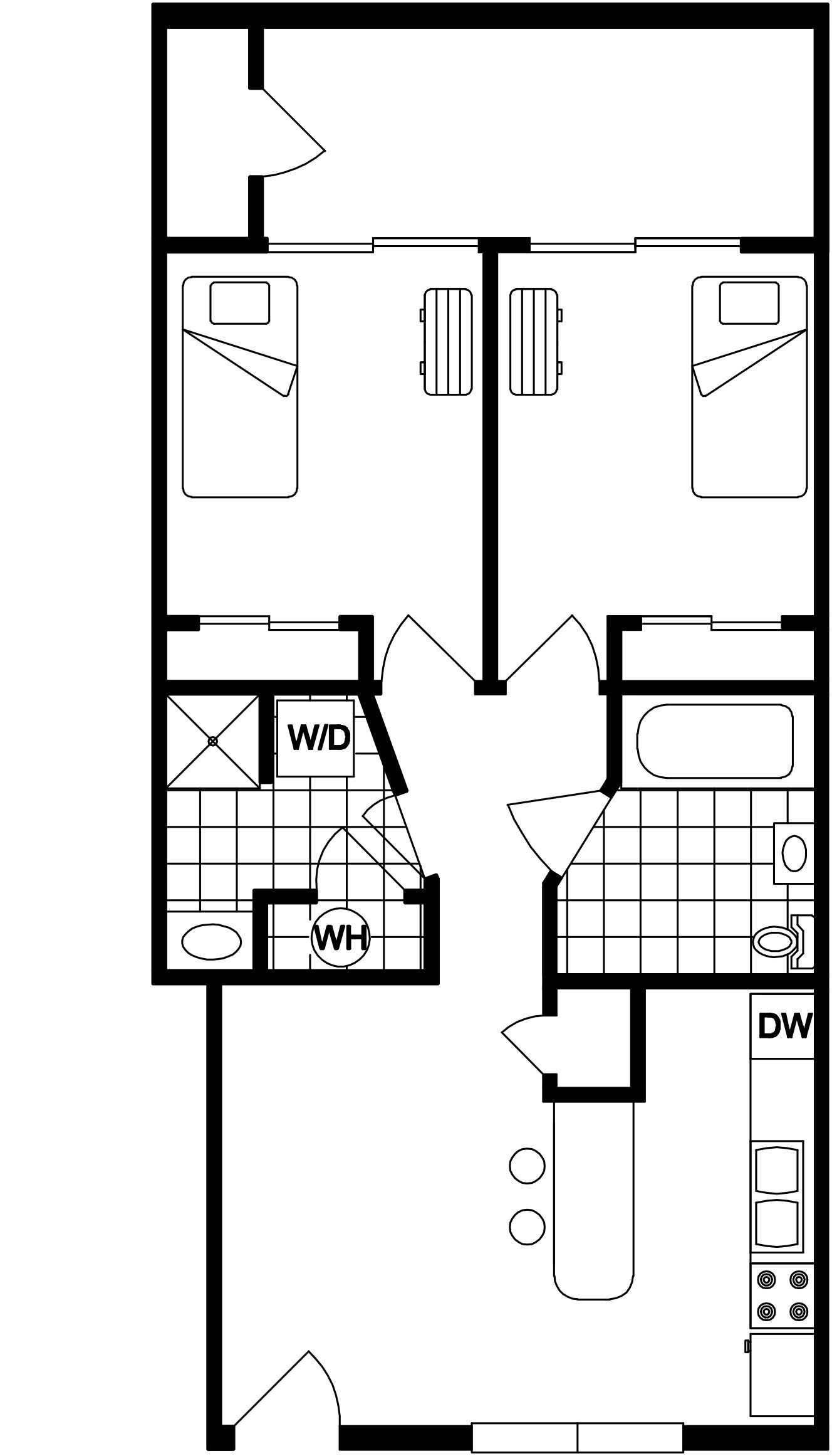 2 bedroom floor plan