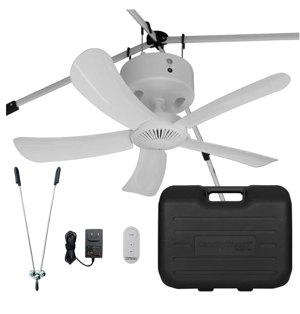 Canopy Breeze CBMax Elite 8-Hour Rechargeable Canopy Fan | Portable Outdoor Cooling
