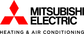 Mitsubishi Electric logo with a red diamond symbol and text 