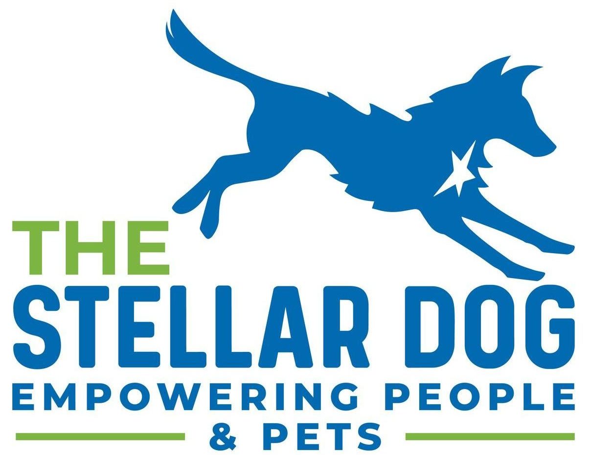A logo for the stellar dog empowering people and pets