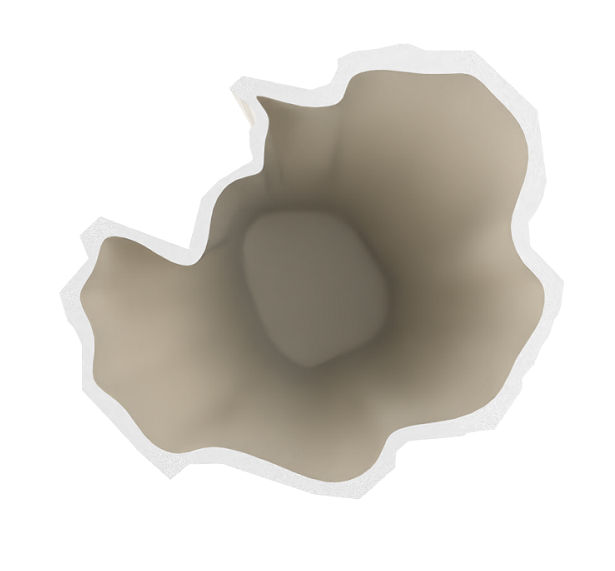 Beige Enschede StadsVaas - CityVase© met stadsgrenzen