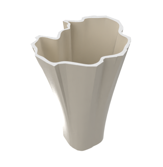 Beige Enschede StadsVaas - CityVase© met stadsgrenzen