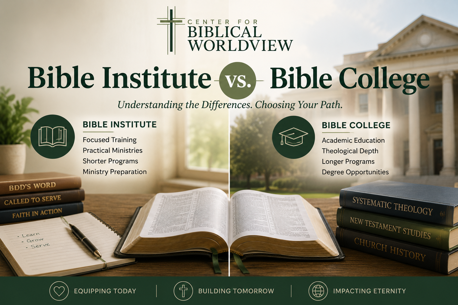 Bible Institute vs. Bible College