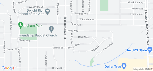 Map of business location