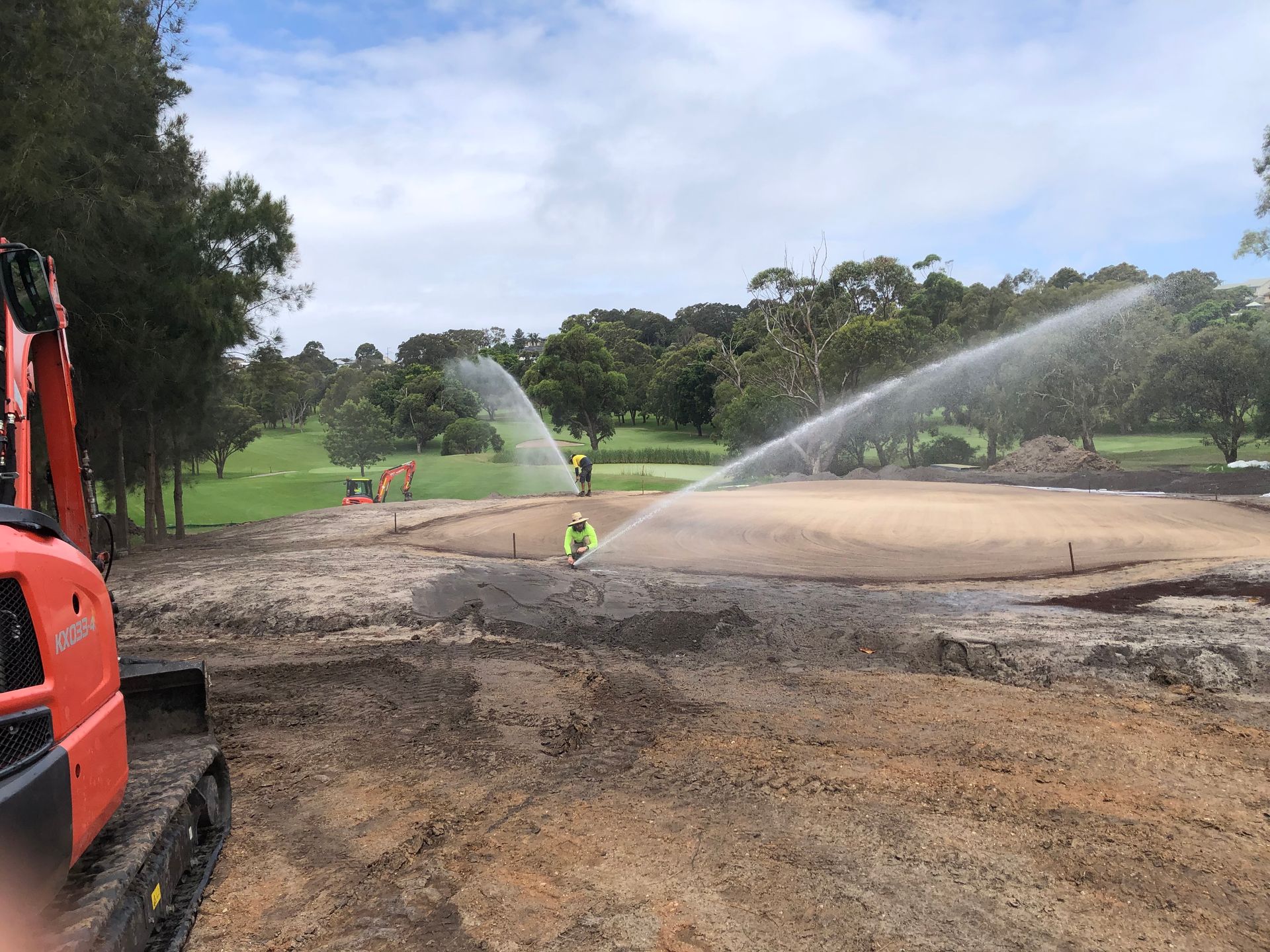 A Pond With a Fountain in the Middle of It — Sweeney's Pumps & Irrigation In Medowie, NSW