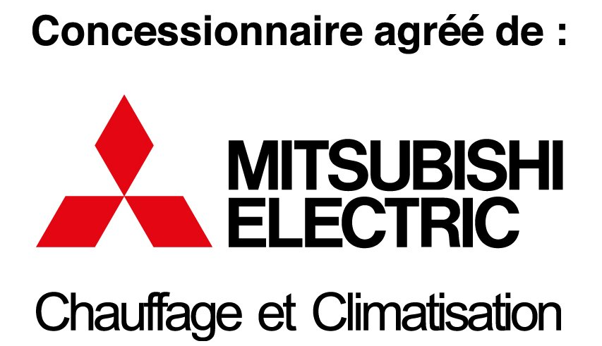 Un logo Mitsubishi Electric sur fond blanc