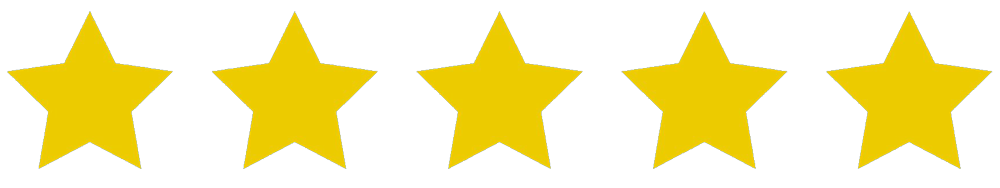 Five yellow stars in a row, indicating high rating or positive feedback.