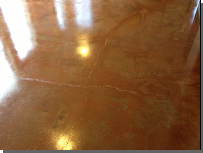 After Inside House Floor Concrete Stain — Fletcher, NC — Cane Creek Concrete