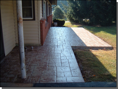 After Stamped Concrete — Fletcher, NC — Cane Creek Concrete