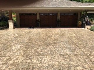 House Façade Stamped Concrete — Fletcher, NC — Cane Creek Concrete