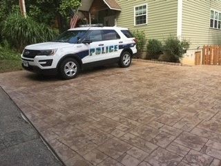 Parking Lot Stamped Concrete Design — Fletcher, NC — Cane Creek Concrete