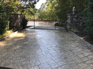 Stamped Concrete House Façade — Fletcher, NC — Cane Creek Concrete