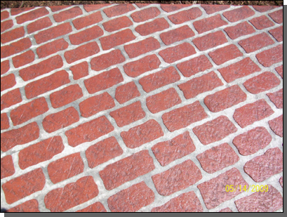 Pathway Brick Red Color — Fletcher, NC — Cane Creek Concrete