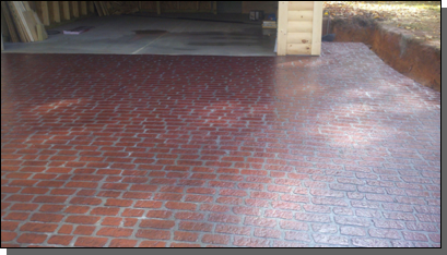 Brick Charcoal Release Floor — Fletcher, NC — Cane Creek Concrete