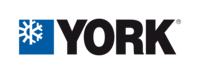 Le logo de York est noir et bleu avec un flocon de neige.
