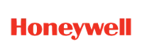 Le logo honeywell est rouge et blanc sur fond blanc.