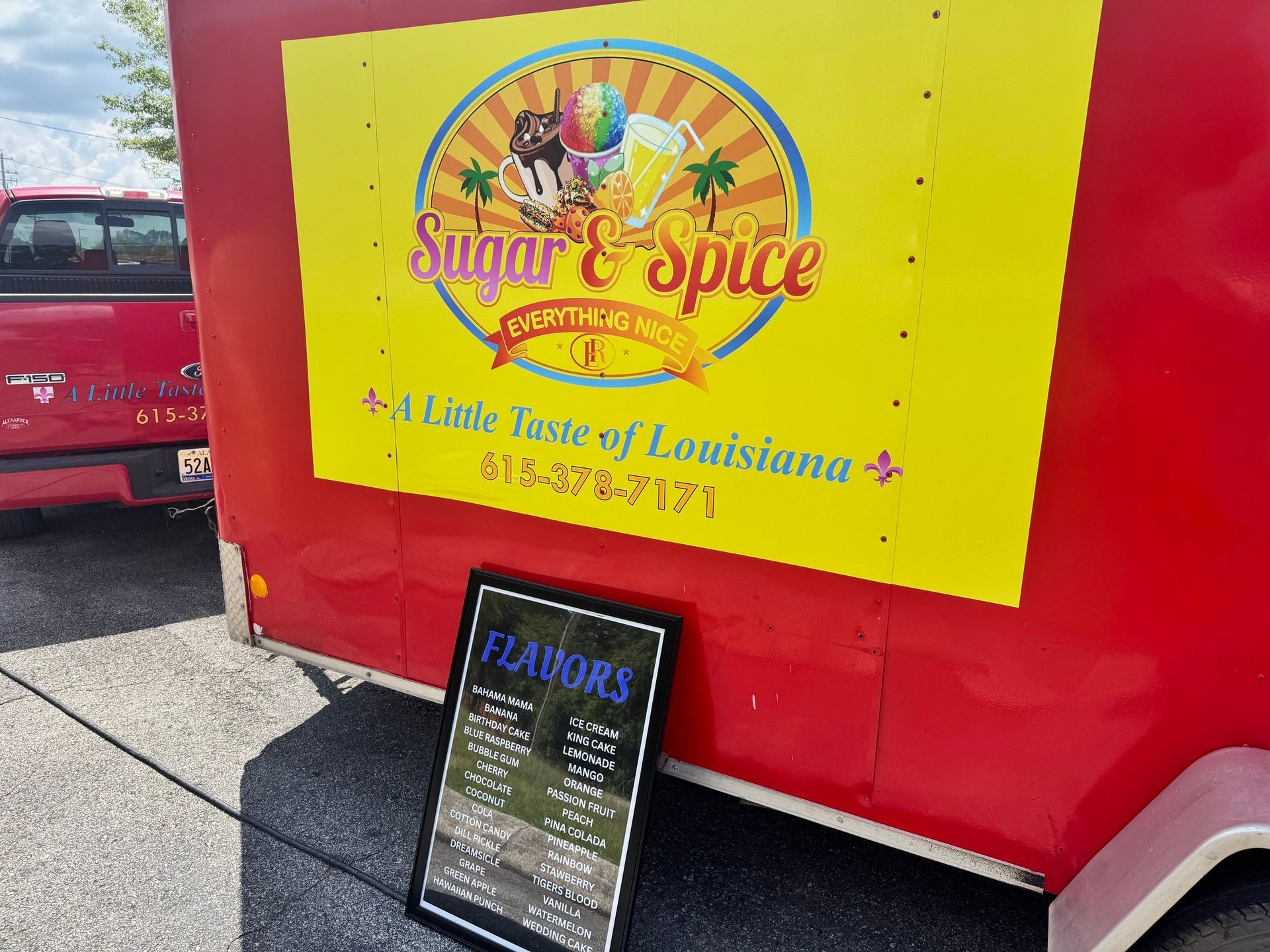 Food trailer menu