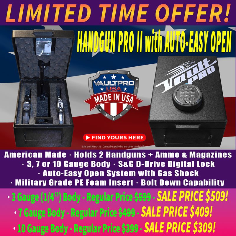 Handgun Safes Made in USA by Vault Pro