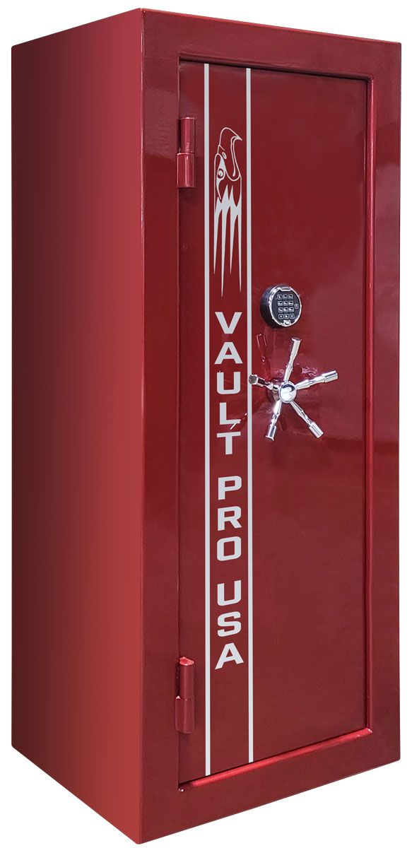American Eagle AE-730 model safe in optional premium dual stage Strawberry Pearl Red gloss finish.