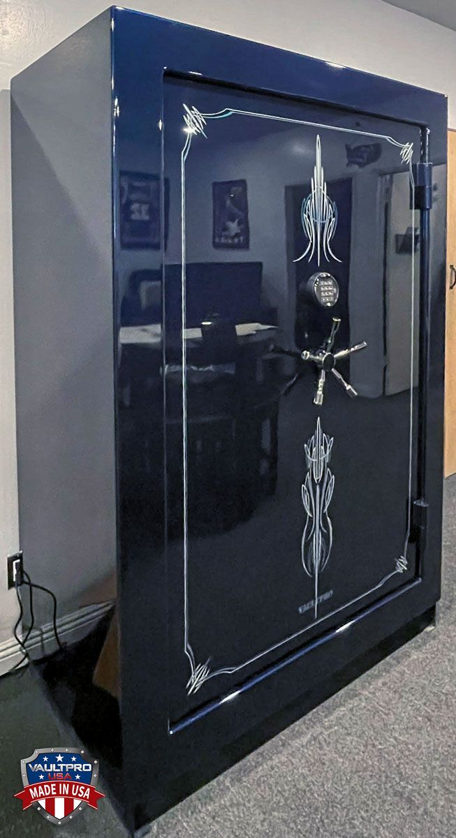 big safe in premium dual-stage gloss Stratosphere Mica Blue finish.